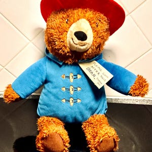Paddington Bear Plush  Kohl's Cares Blue Coat Red Hat, 15”
