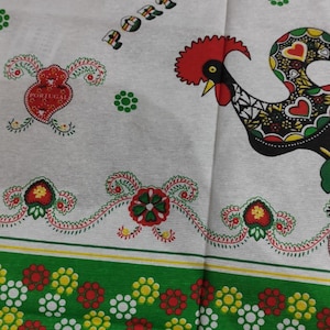 Tovaglia da cucina portoghese fatta a mano, stampa con motivo vintage portoghese, rettangolare, tessuto per arredamento 150x200, regalo portoghese