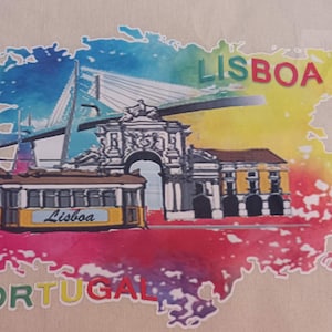 Lisbon, Portugal Eco Tote Bag, Totebag  in portuguese tiles, shopping bag, 100% cotton
