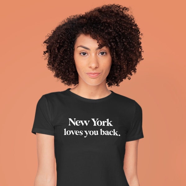 New York Loves You Back T-Shirt, Black Navy Heather Grey, Short-Sleeve Unisex Tee, Retro, Vintage, NYC, New York City, Hip Shirt, Cool Top