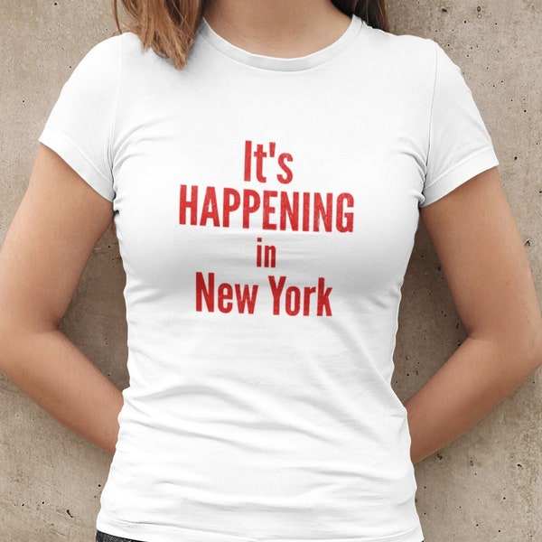 It's Happening in New York Tshirt, White, Sport Grey, Retro NYC Shirt, New York City T-Shirt