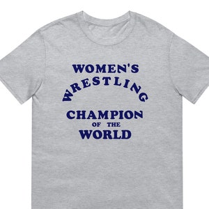 Women&#39;s Wrestling World Champion t-shirt (White/Grey) replica shirt