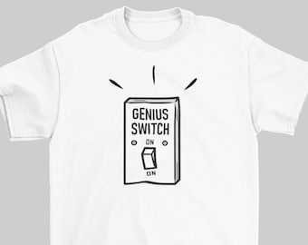 Camiseta Genius Switch (branca/cinza esportiva) Sem posição off na camisa Genius Switch