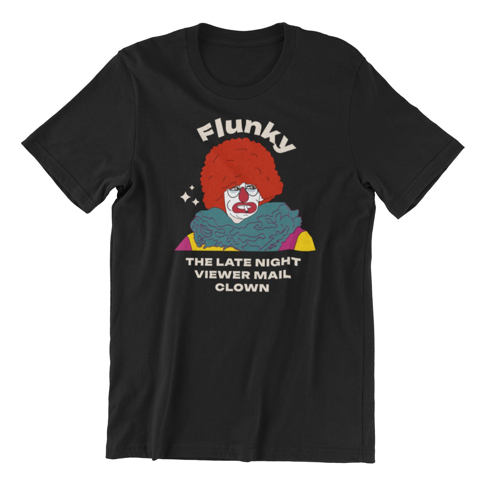 Flunky Clown T-shirt black/navy/dark Heather - Etsy