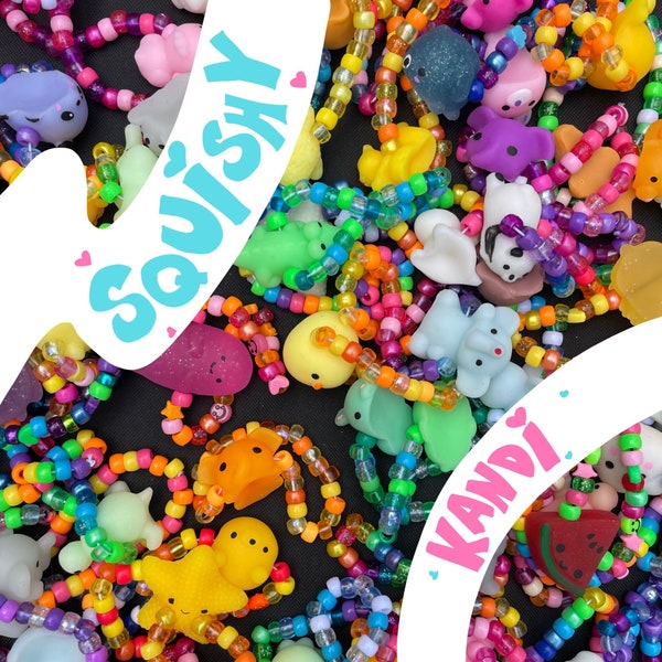 Squishy KANDI Bracelets | Cute Rave Bracelets Kids Jewelry Animals colorful festival fidget toy sensory bracelet rave accessories
