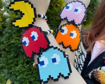 Pacman Perler Kandi Bracelets |