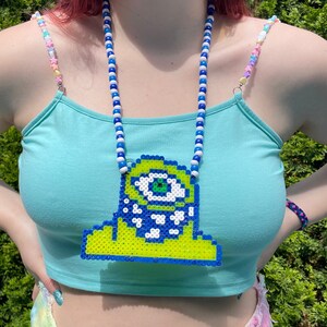 COLLAR KANDI // SUBTRONICS // Collar de cuentas subtronics perler