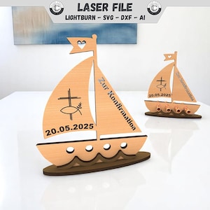 Fichier laser de cadeau d'argent de confirmation, fichier de découpe laser de cadeau de confirmation, fichier de découpe laser de cadeau de communion, modèle laser DXF de fichier de découpe SVG