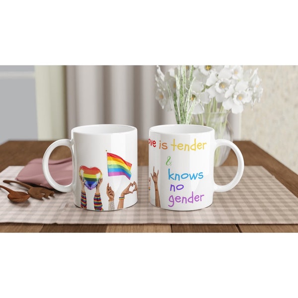 Love is Tender Mug / Funny Coffee Mug / Regalos para ella / Mom Mug / Regalo para la esposa / Regalos para él