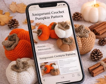 Amigurumi Pumpkin Crochet Pattern • Fall Decor (PDF Pattern)