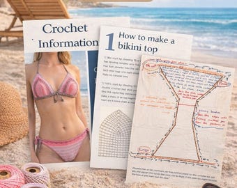 Crochet Bikini Pattern | S/M Size, Summer Swimwear (PDF Pattern)