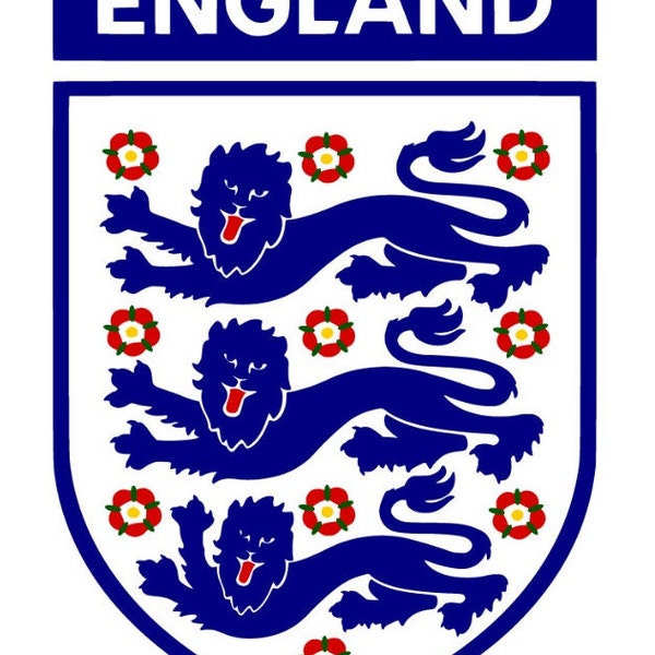 England-Nationalmannschafts-Fußball-WM/Euro-Logo plus Teamnamen und -nummern, SVG, AI, Eps, Jpeg, Png, Pdf