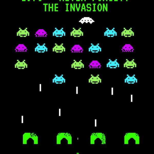 Space Invasion 1978, PNG, SVG, JPEG, for sublimation, tshirts, cards, etc.