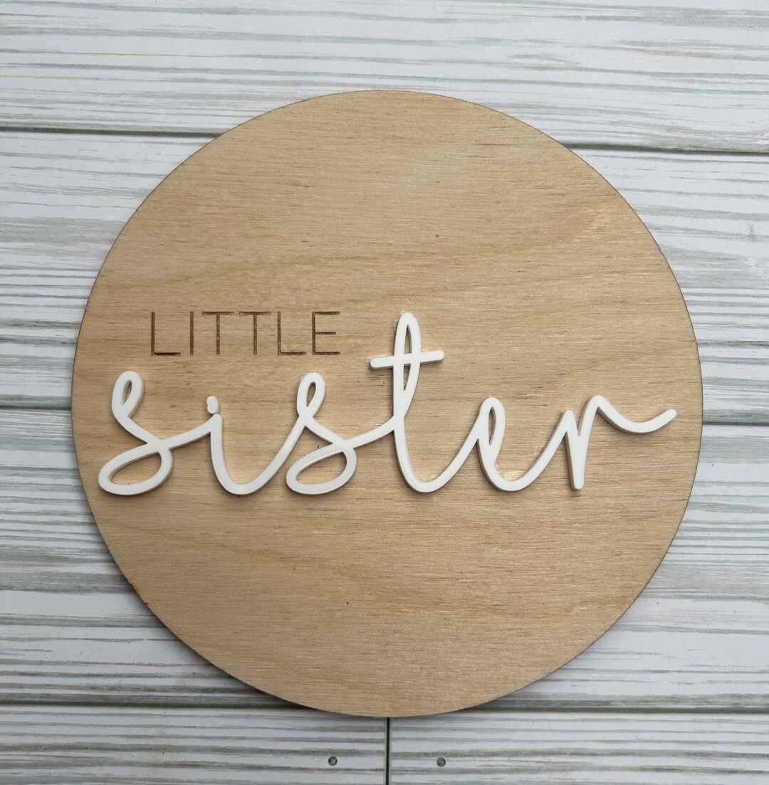 Little Brother Little Sister Birth Announcement Sign - Etsy