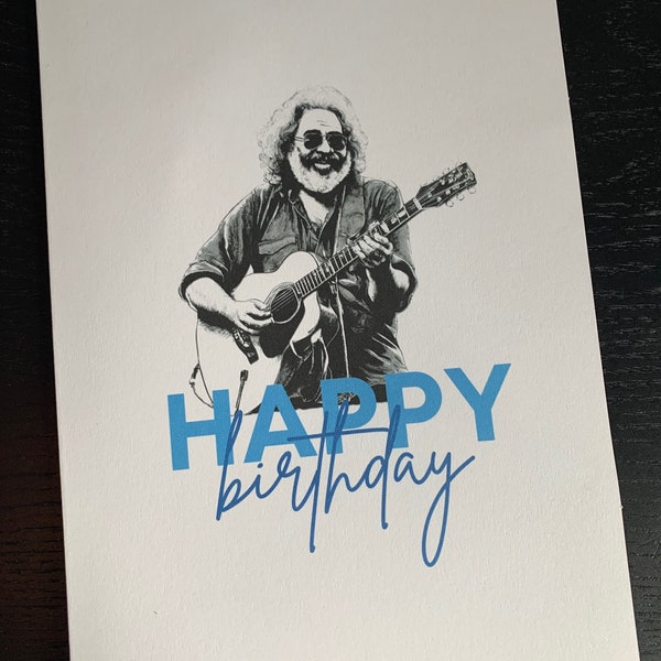 Grateful Dead Birthday Card | Jerry Garcia Happy Birthday Card