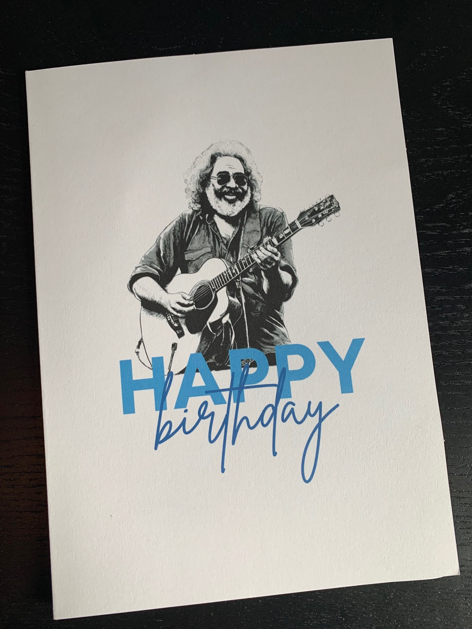 Grateful Dead Birthday Card Jerry Garcia Happy Birthday Card - Etsy