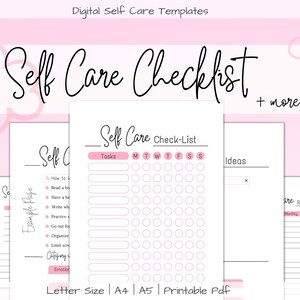 Self Care Planner| Self Care Checklist|Digital Planner|Self Care Kit|Mindfulness Planner| Self Care To Do List|Good Notes|Self Care PDF