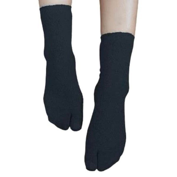 Simple Soft Combed Cotton Tabi Socks - 3 Pair