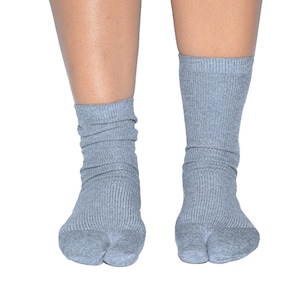 Simple Soft Combed Cotton Tabi Socks - 3 Pair Breathable Anti-friction High Elasticity