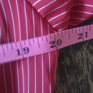 Shapely Vintage Red and White Striped Professional Dress Womens Medium image 5