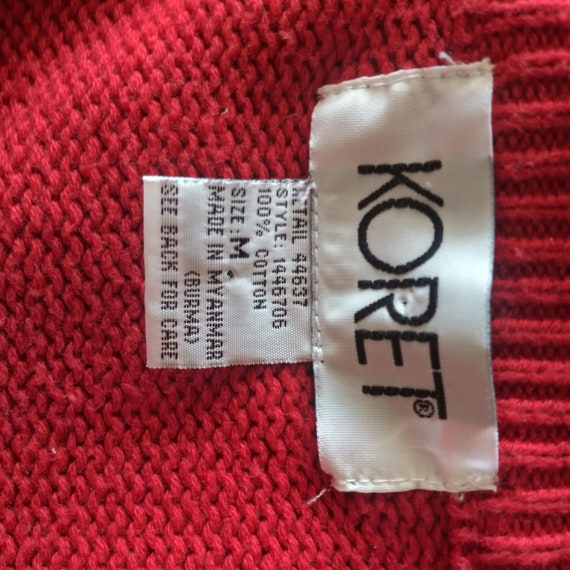 Vintage Koret Red Farmhouse Scene Sweater Vest Wo… - image 4