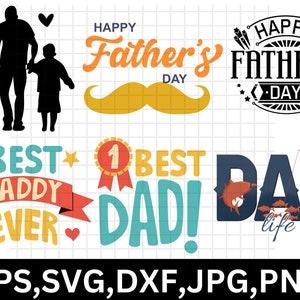 Father&#39;s Day SVG\ Bundle\ Dad SVG\ Daddy\ Best Dad\ Whiskey Label\ Happy Fathers Day\ Sublimation\ Cut File Cricut\ Silhouette\ Cameo