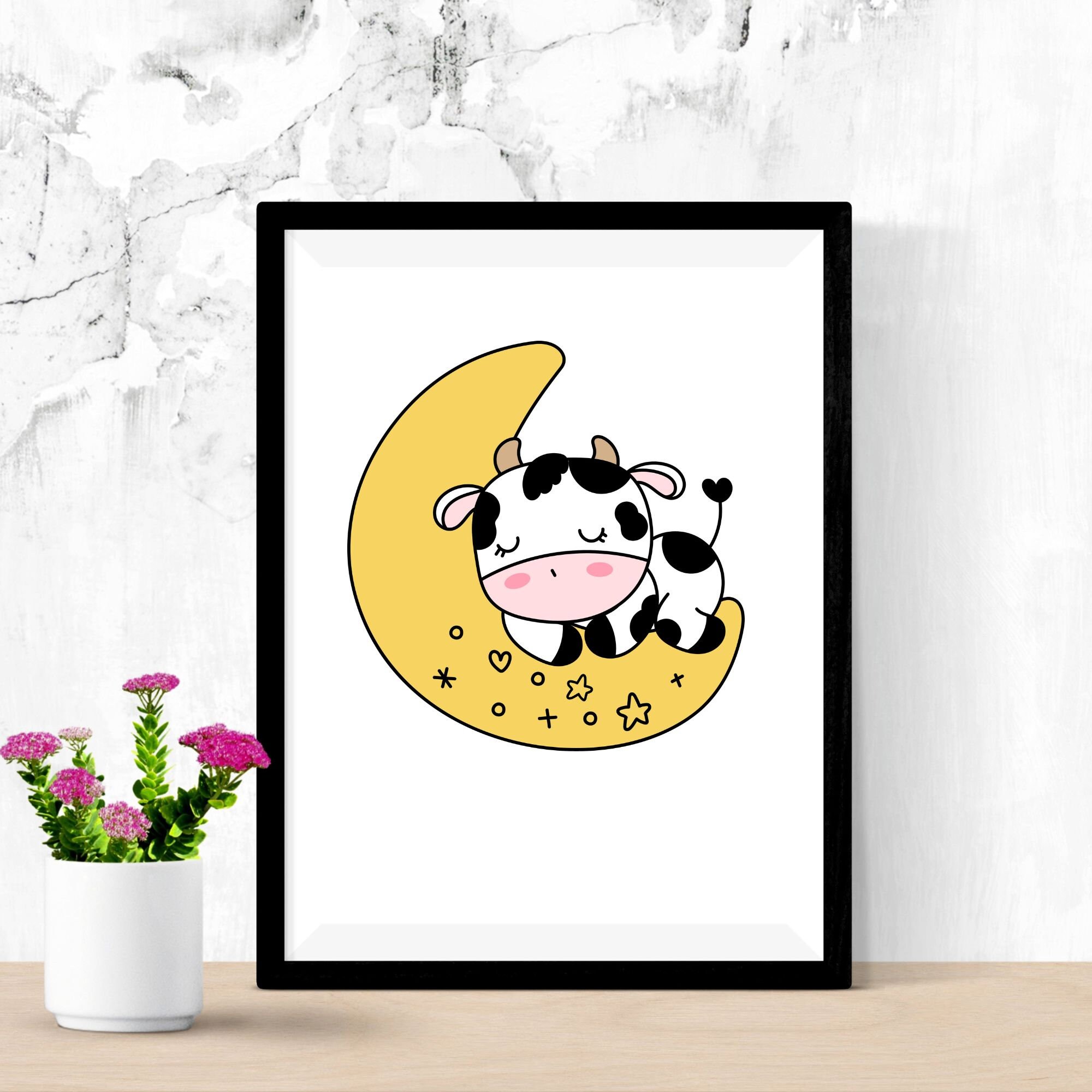Cute Cow Svg Baby Cow Svg Cow Svg Cow Print Svg Kid Farm Boy Girls Cow