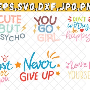Motivational Quotes SVG Bundle\ Inspirational Quotes SVG\ Life Quotes\ Cut file for Cricut\ Silhouette\ Cameo\ Svg\ Png\ Eps\ Dxf