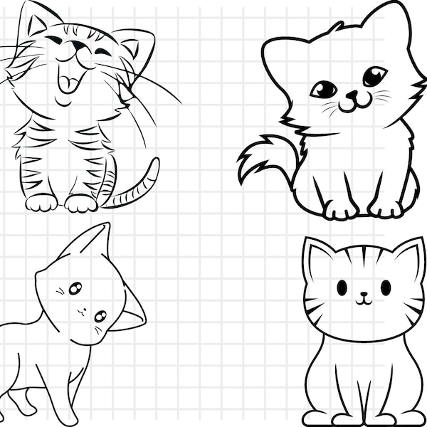 Cute Cat SVG\ Curious Kitten Clipart\ Cat Svg\ Cat with Butterfly Svg\ Peeking face Svg\ Cute Cat Svg Cut Files for Cricut\ Png Dxf