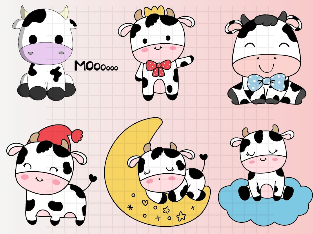 Cute Cow Svg Baby Cow Svg Cow Svg Cow Print Svg Kid Farm Boy Girls Cow