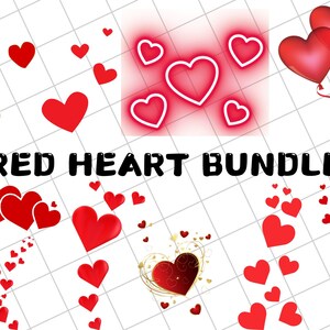 Red Heart SVG, Valentine&#39;s day svg, Red Hearts bundle, Love Svg, Heart svg, Instant Download , Lover Svg Bundle, Red Heart Png Bundle.