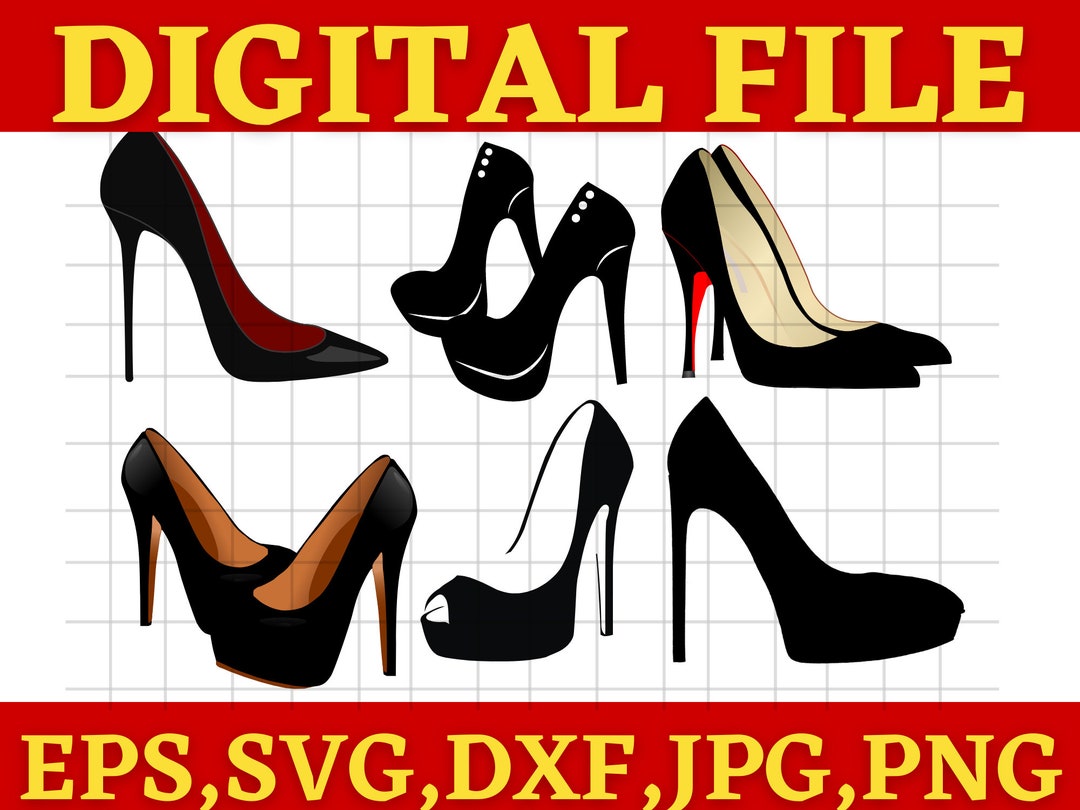 High Heels Svg High Heels Silhouette Svg High Heels Circuit - Etsy
