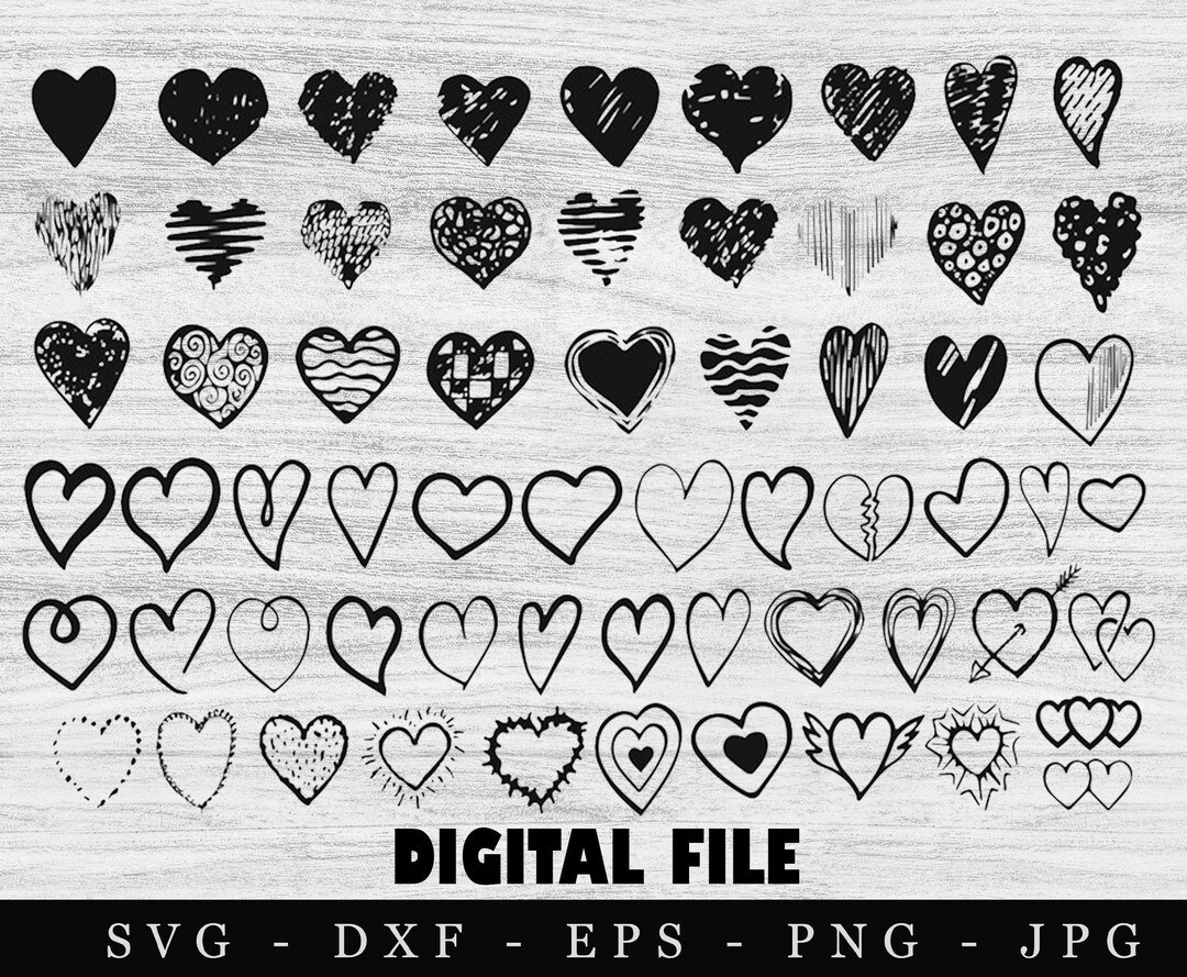 Love Heart SVG Cut File - Etsy