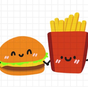 Best Friends SVG\ Burger and Fries Svg\ Burger SVG\ Food SVG\ Kawaii svg\ Best Friends png\ Burger and Fries png\ Burger png\ Kawaii png