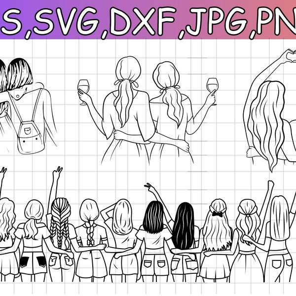 Best friends Svg| Friendship Day| Besties Svg| Best girlfriends Svg| Friends forever Svg| Male friendship Svg| File for cricut| Bff Svg, Png