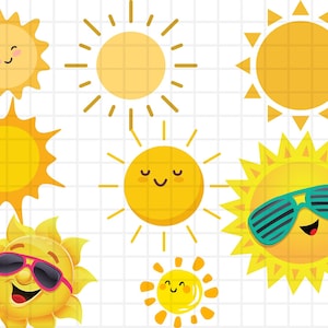Słońce SVG\ Sun Cut File\ Sun Clipart\ Sunshine Svg\ Summer Svg\ Digital Download\ Cricut\ Silhouette\ Glowforge