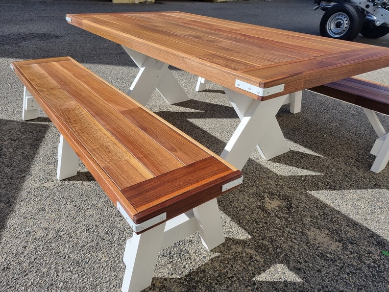 Beautiful, Solid and Rustic Alfresco Spotted Gum Timber Tables and