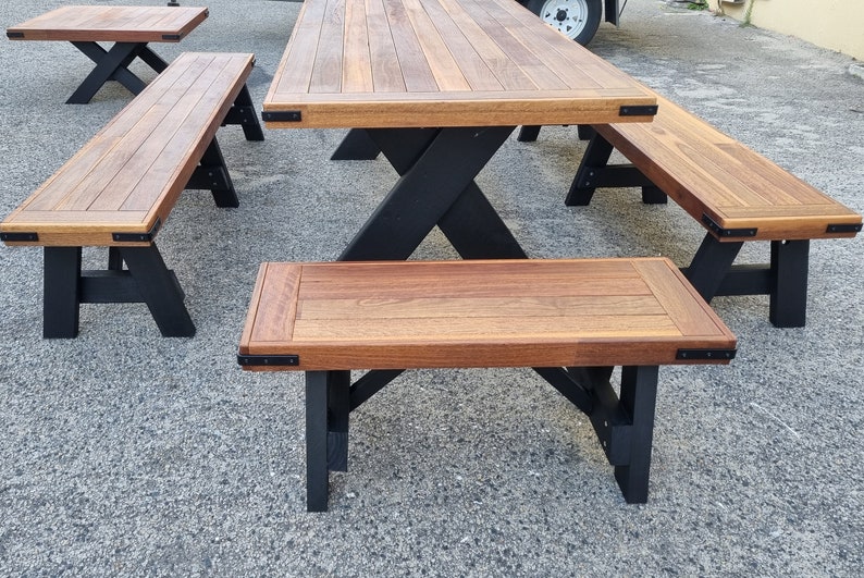 Beautiful, Solid and Rustic Alfresco Spotted Gum Timber Tables and