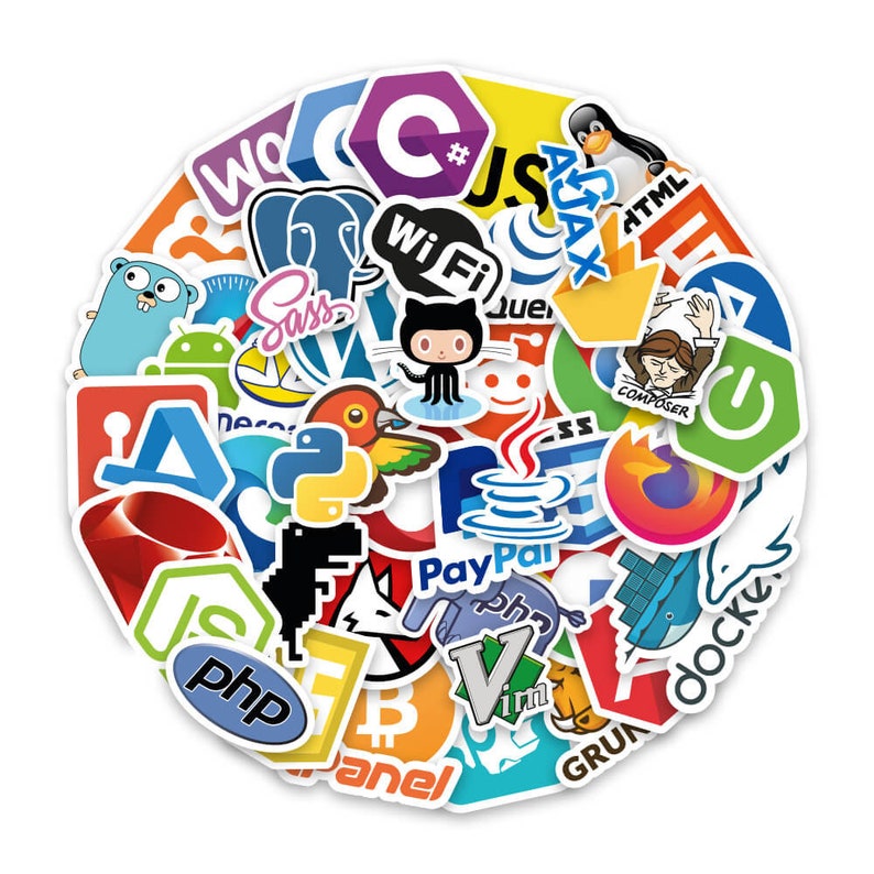 Web Development and Programming Clip Art Stickers, Ready to Print ...