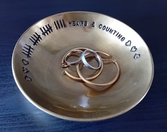 Bronzen schaal, 13,5 cm, cadeau voor het 19e huwelijksjubileum