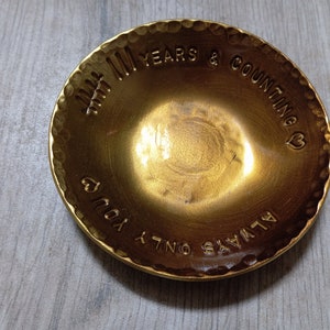 Bronze bowl, 4", 8th wedding anniversary gift