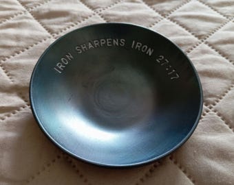4" ijzeren kom, ijzer scherpt ijzer, 6e verjaardag, ijzeren cadeau, cadeau voor haar, cadeau voor hem