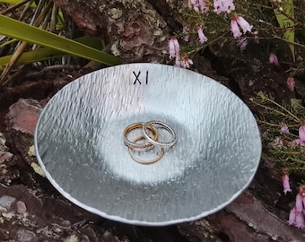 Stalen kom voor het 11e huwelijksjubileum | Stalen jubileumcadeau | 11,4 cm roestvrijstalen kom | Huwelijksjubileumcadeau voor een stel