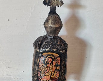 Antique Ethiopian Alter (መንበረ ታቦት) Icon Orthodox Coptic Christian Jesus