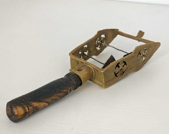 Vintage Ethiopian Church Sistrum Tsenatsel Genuine Horn & Metal Percussion