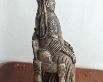 Hand Carved Ethiopian Statue Marble Axum King Art African