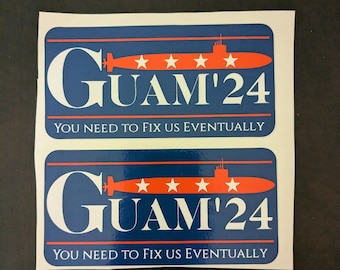Funny Navy Guam Sticker Navy Submarine  Sailor Navy Chief Navy Officer Laptop Sticker Water Bottle Humorous Sticker