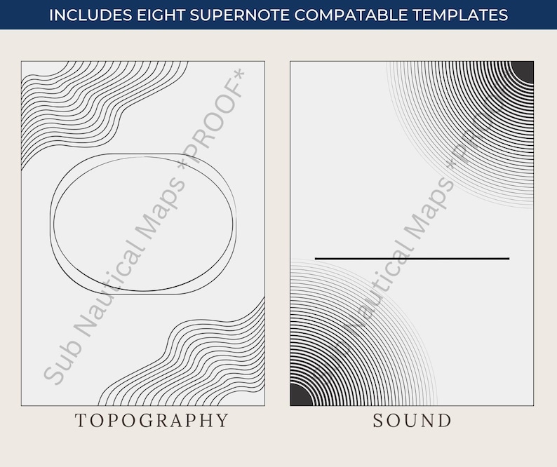 Supernote Map Template Supernote Notebook Cover Templates - Minimalist Designs - Digital ...