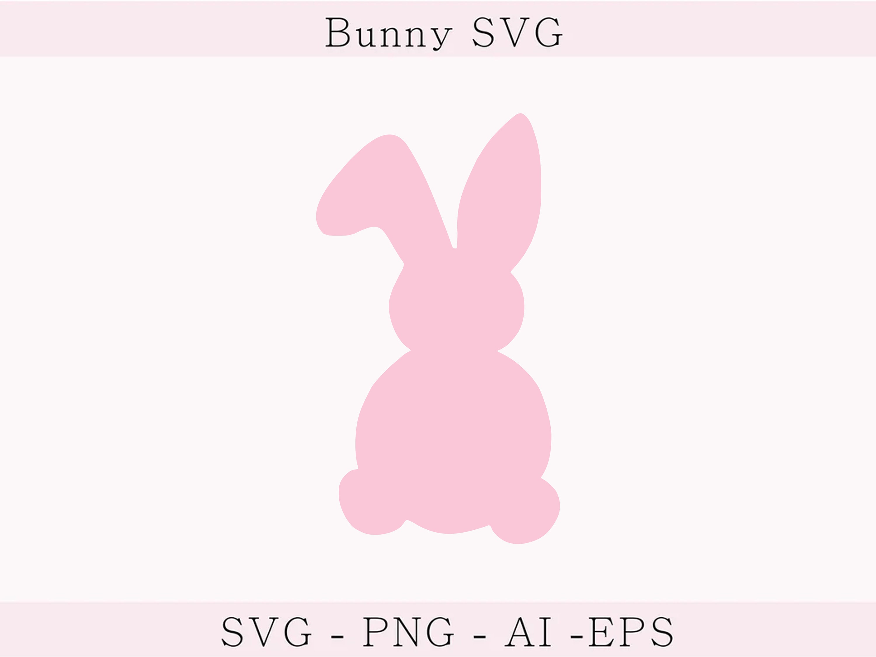 Bunny SVG Digital, Bunny Silhouette SVG, Bunny Cut File for Cricut ...