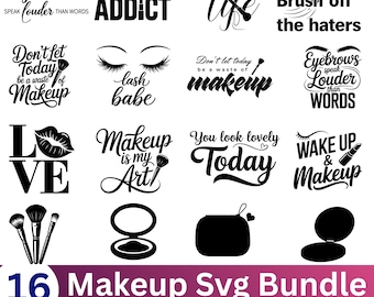 Makeup SVG Bundle| Makeup Bag PNG| Makeup SVG| Makeup Bag Design| Bag Svg| Fashion Svg| Beauty Quote| Cosmetic Bag Svg Png, Instant Download